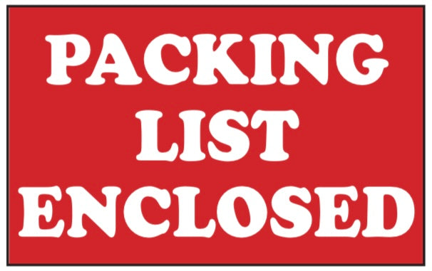 Packing list enclosed.